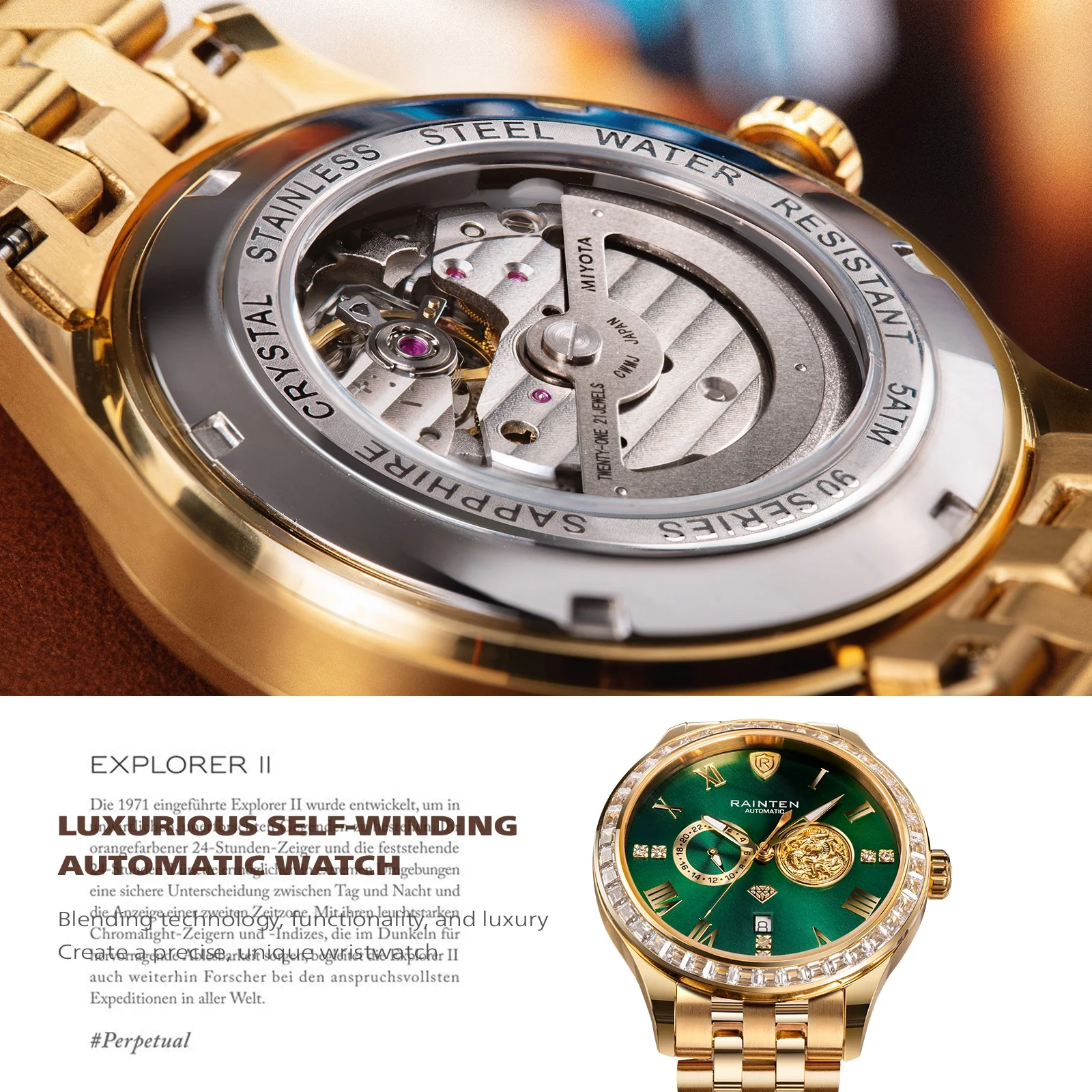 RAINTEN R9001A Men's Automatic Watch - Image 4