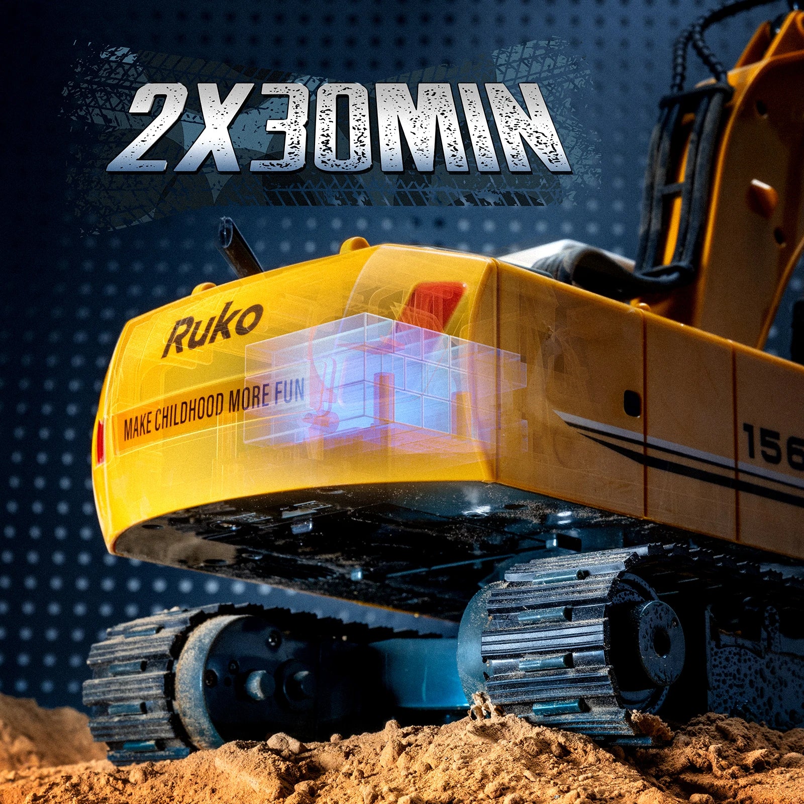 Ruko 1561 Remote Control Excavator - Image 6