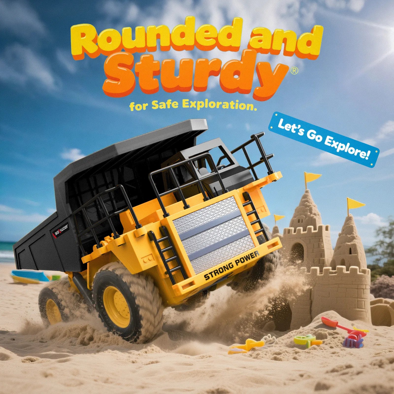 Ruko 1562 RC Excavator and Dump Truck Toy Set - Image 5