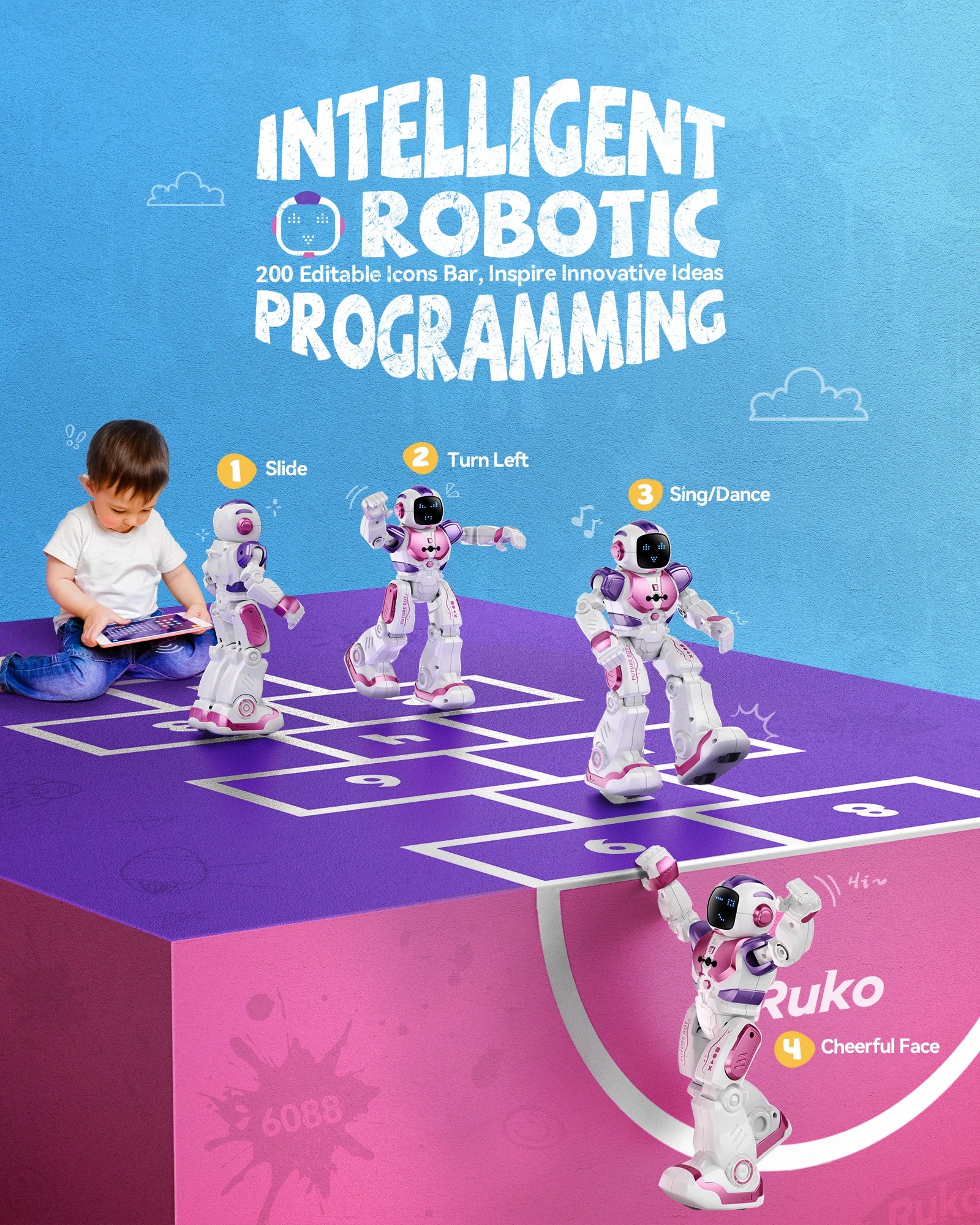Ruko 6088 Programmable Smart Robot for Kids - Image 4