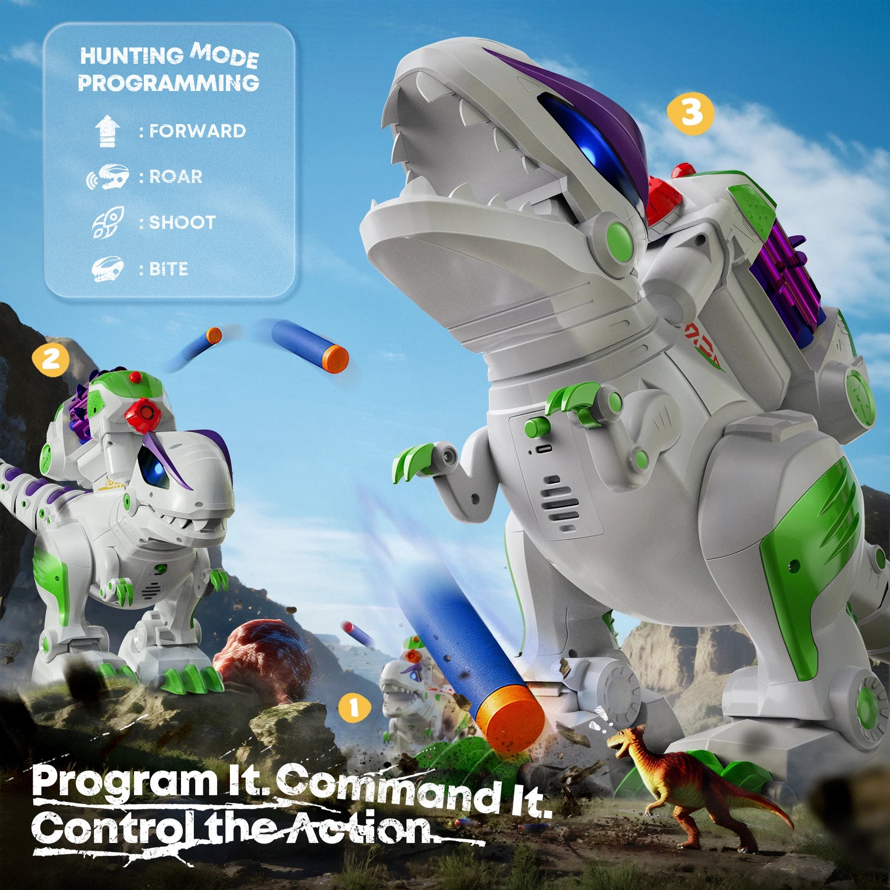 Ruko 8809 RC Dinosaur Smart Robot - Image 18