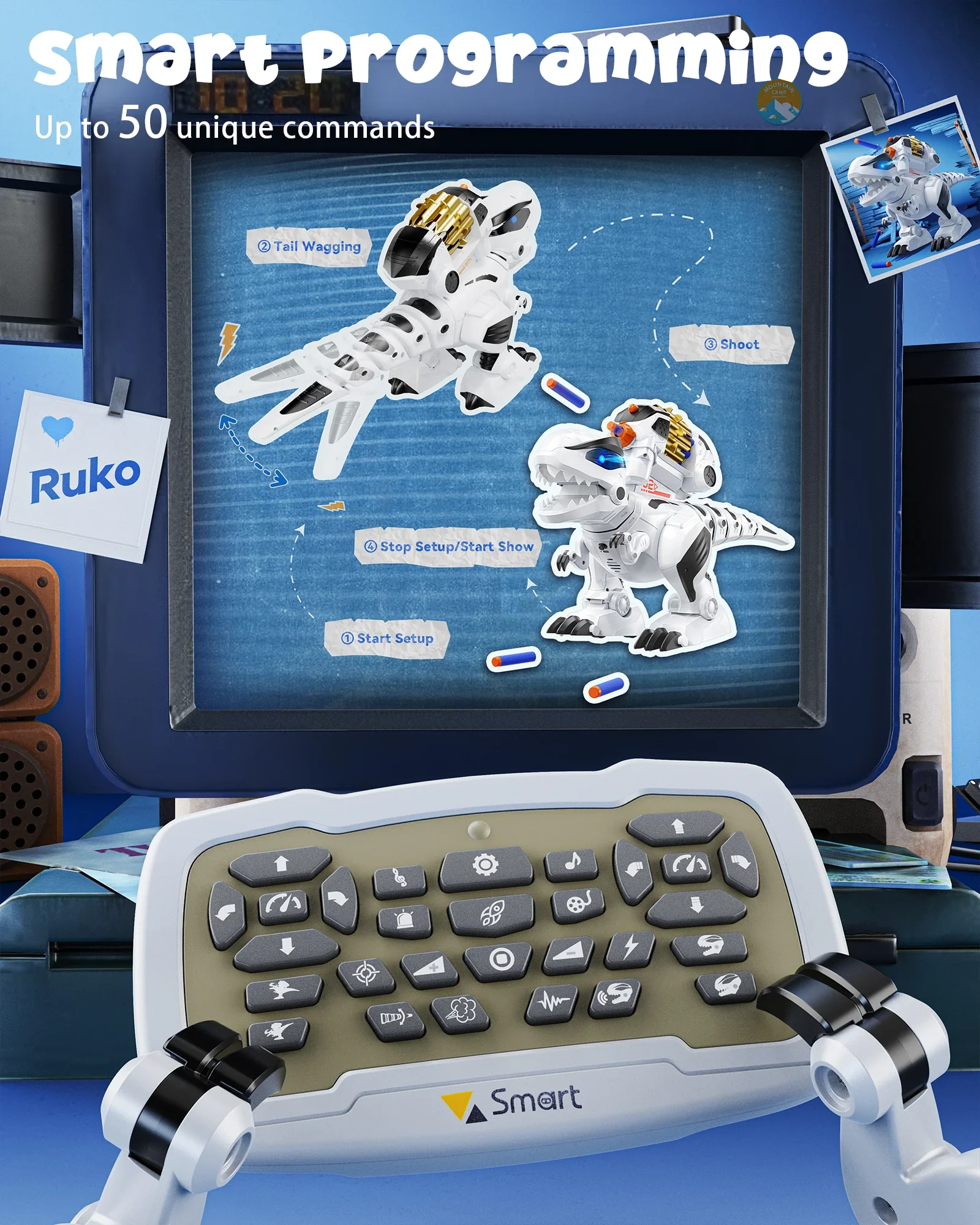 Ruko 8809 RC Dinosaur Smart Robot - Image 5