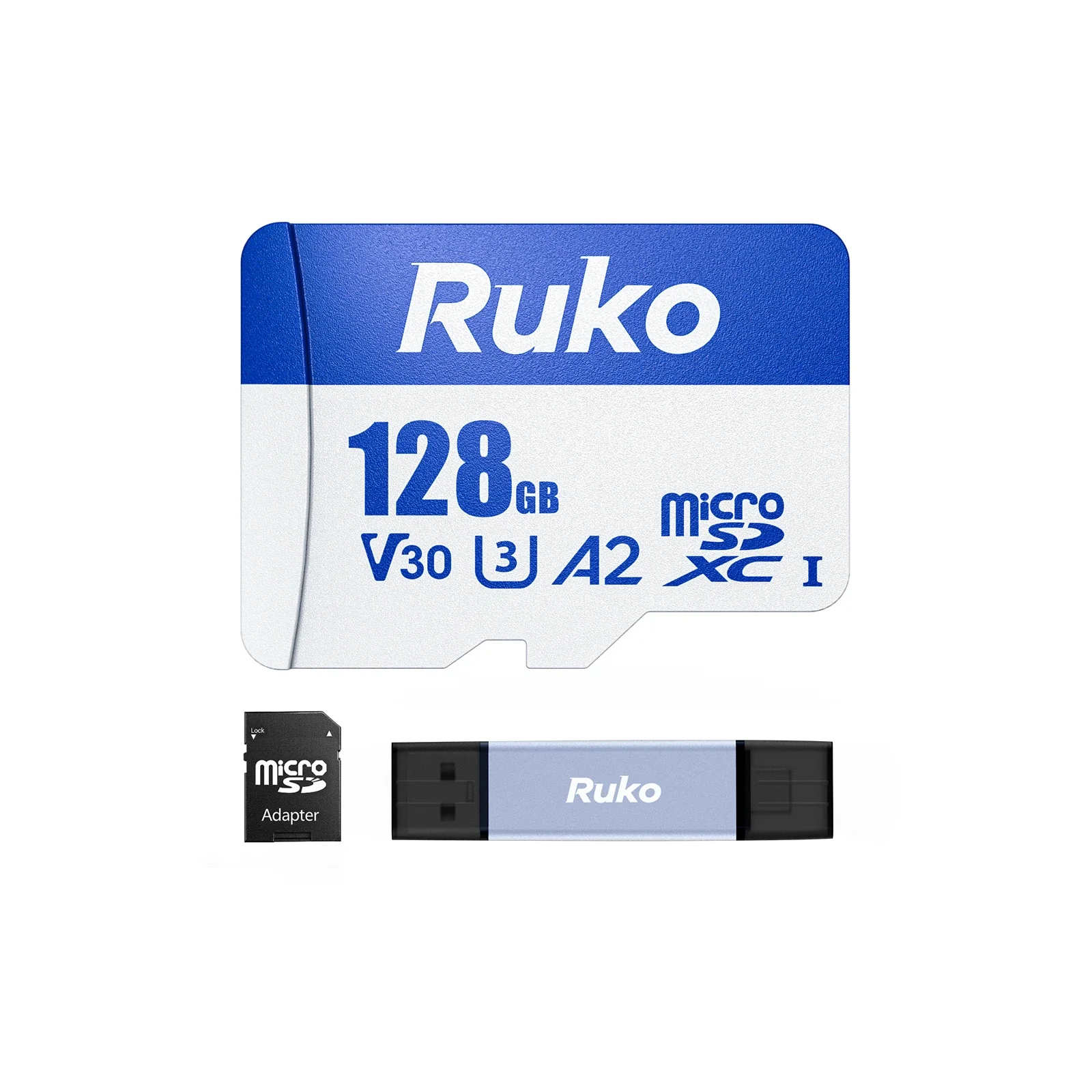 Ruko MicroSD Card 128GB Kit