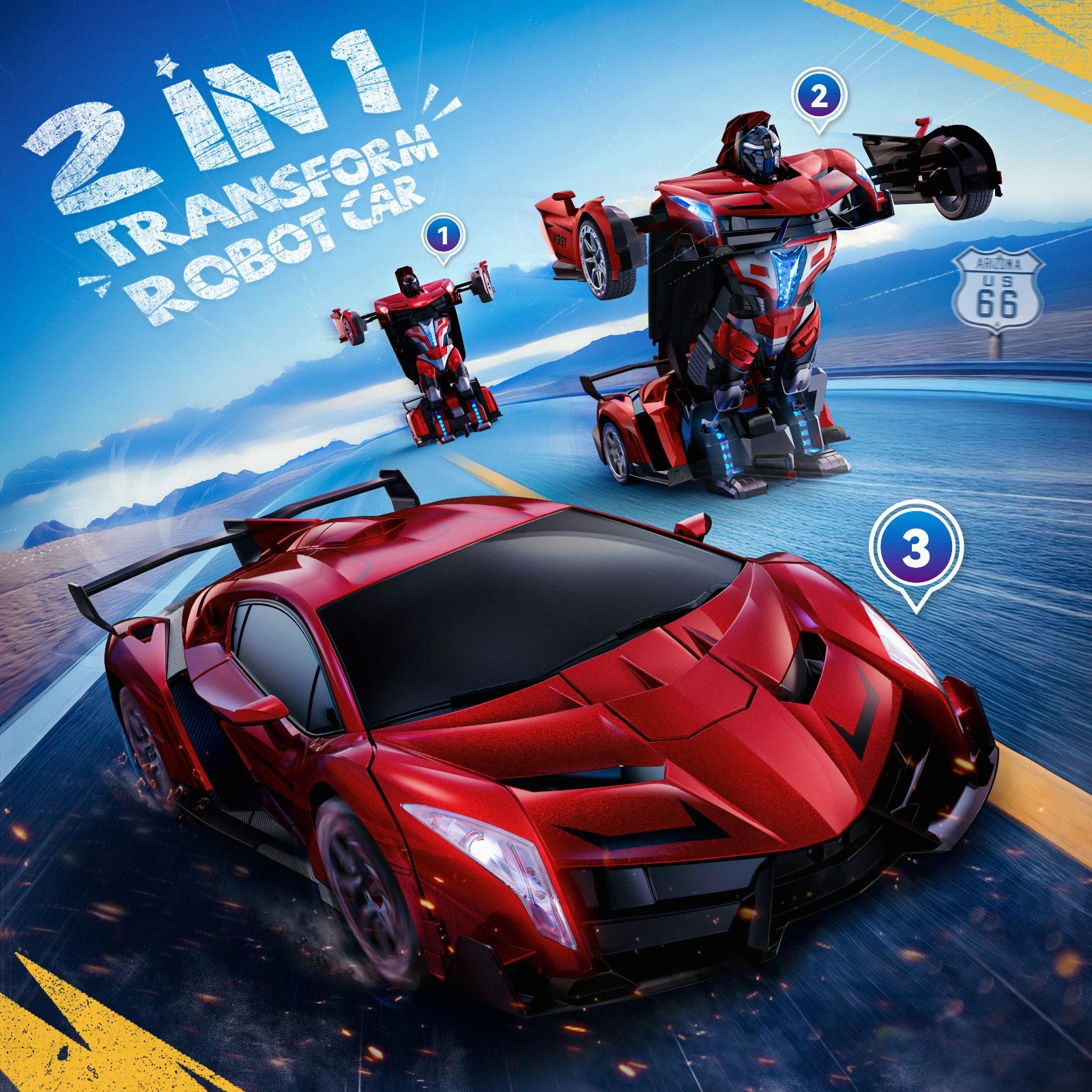 Veeniix V991 Transform Remote Control Car - Image 13