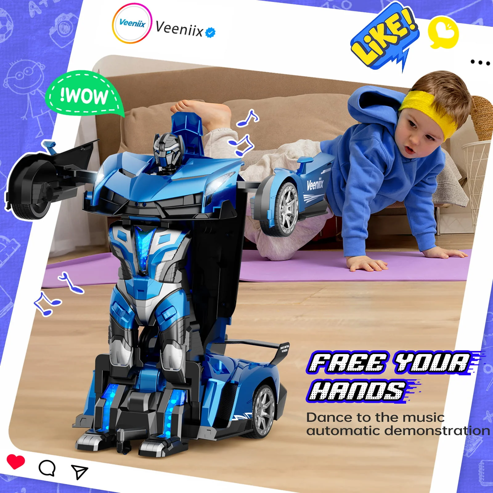 Veeniix V991 Transform Remote Control Car - Image 3