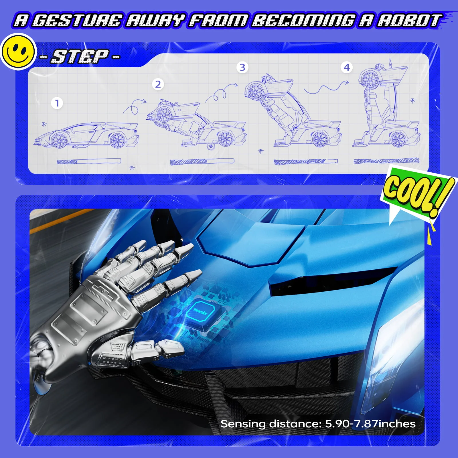 Veeniix V991 Transform Remote Control Car - Image 4