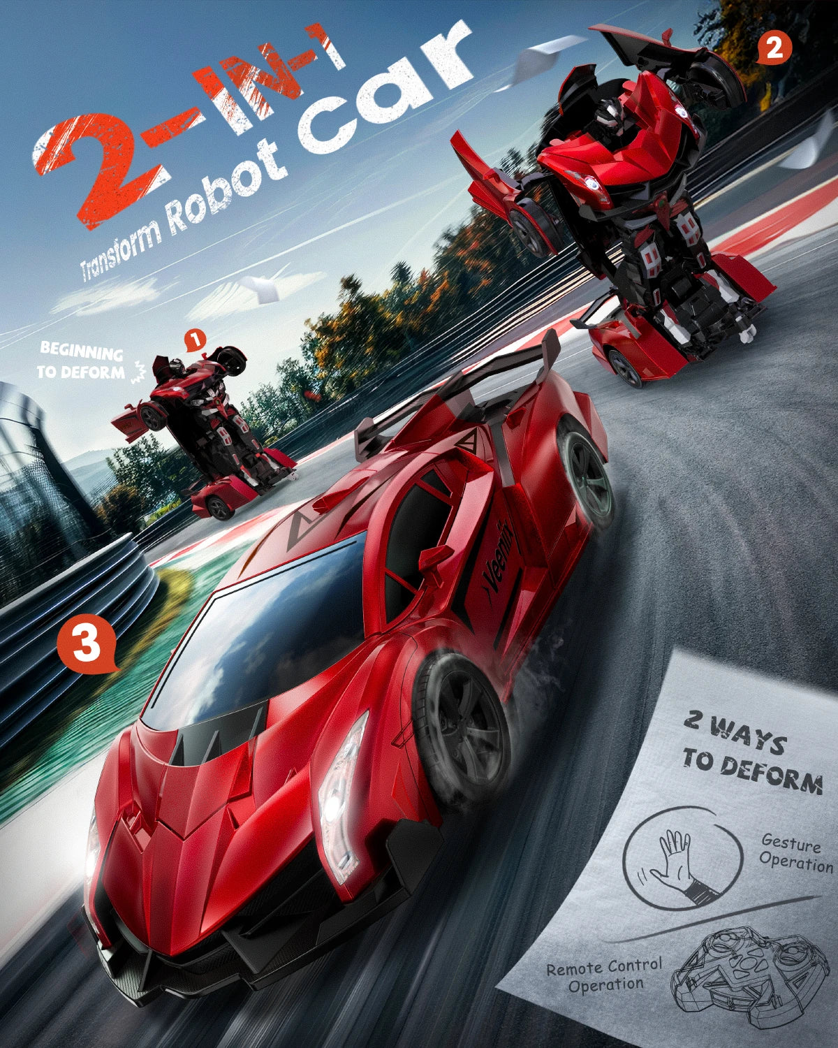 Veeniix V992 Transform Remote Control Car - Image 17