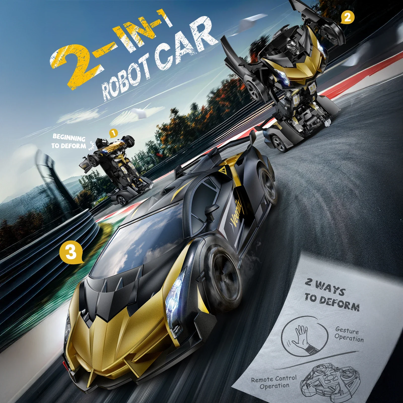Veeniix V992 Transform Remote Control Car - Image 29