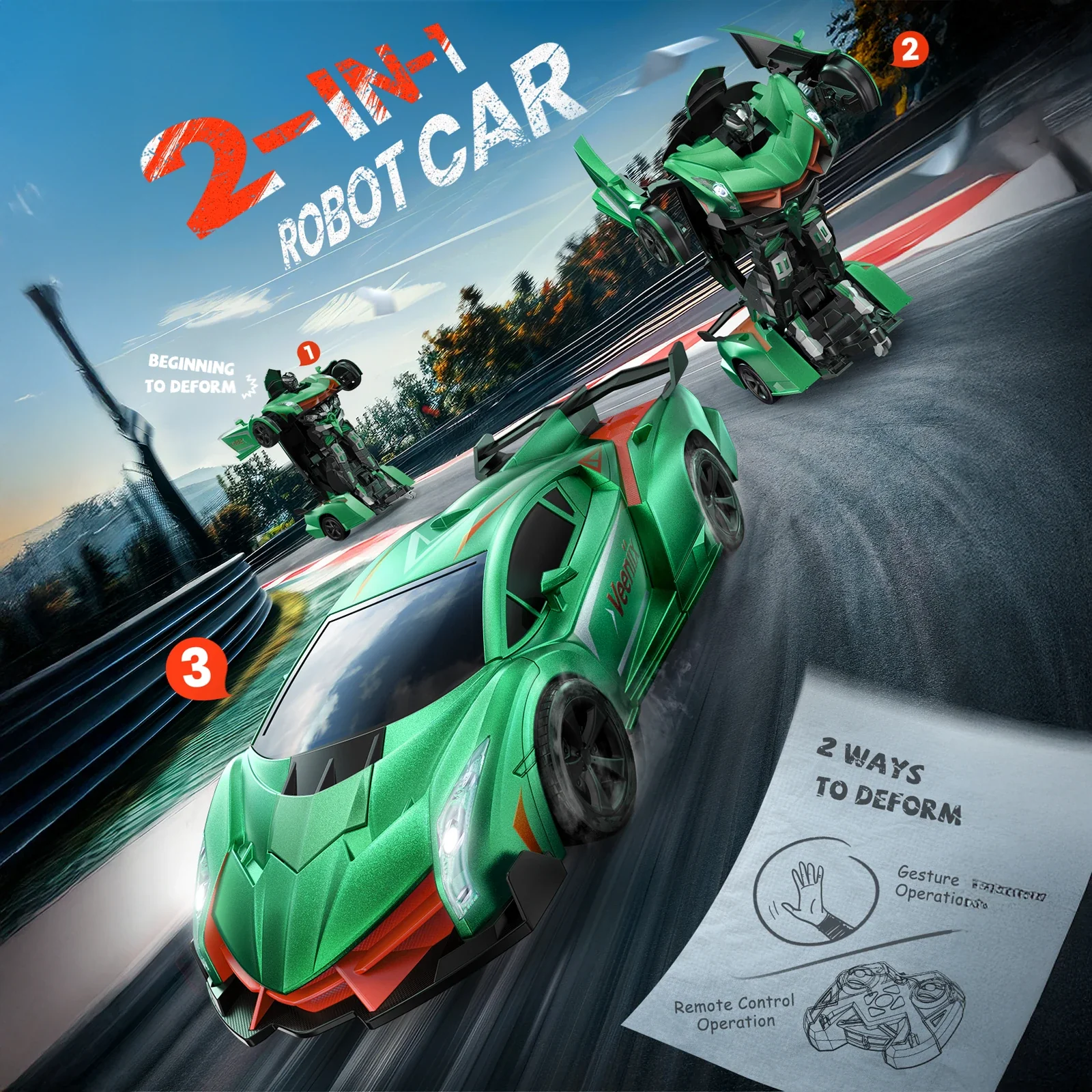Veeniix V992 Transform Remote Control Car - Image 8