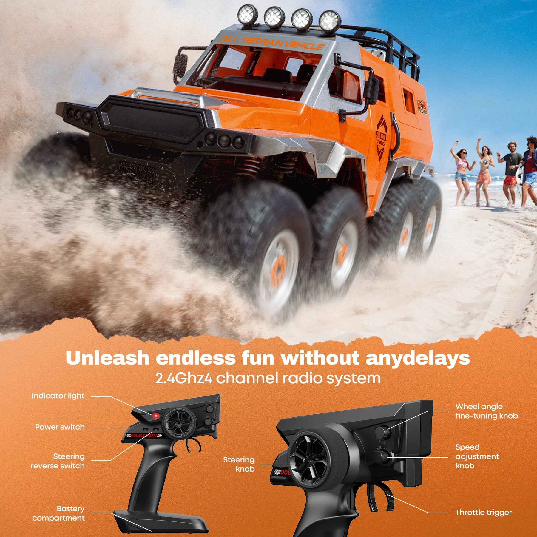 Veeniix V999 Amphibious Remote Control Car - Image 6